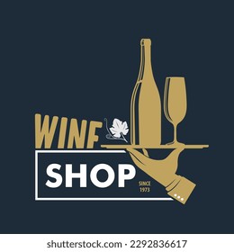 Wine House poster, banner template. Vector illustration