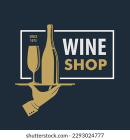 Wine House poster, banner template. Vector illustration