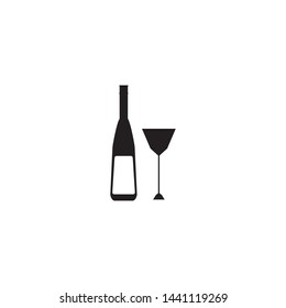 Wine icon. Alcohol drink restaurant symbol