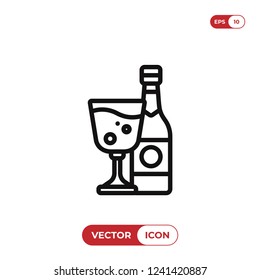 Wine icon. Alcohol,drink symbol