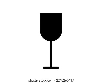Wine icon. Beverage goblet vector, concept glass isolated on white background