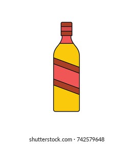 Wine icon. Cartoon illustration of wine vector icon for web isolated on white background