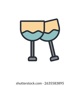 wine icon collection .design style with background