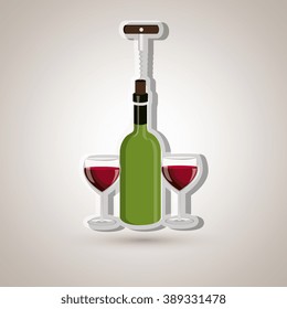 wine icon design 