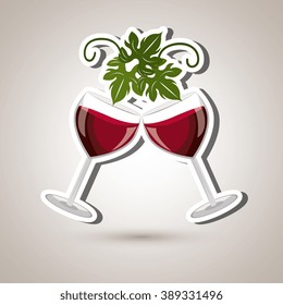 wine icon design 
