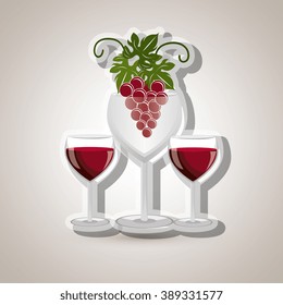 wine icon design 