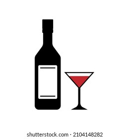 Wine icon design template vector isolated