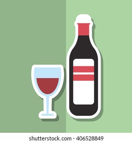 wine icon design, vector illustration