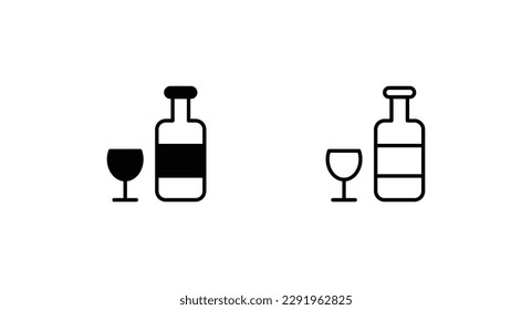 Wine icon design with white background stock illustration