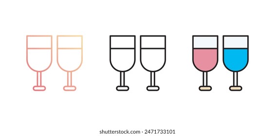 Wine icon design with white background stock illustration