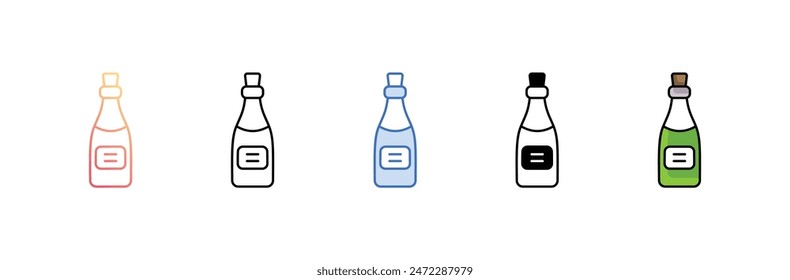 Diseño de icono de vino con fondo blanco ilustración de stock