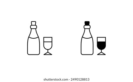Wine icon design with white background stock illustration