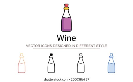 Wine icon design with white background stock illustration