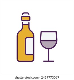 Wine icon editable stock vector stock