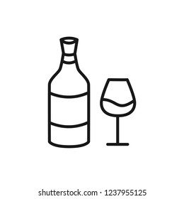 Wine icon. Editable vector 64x64 Pixel. 