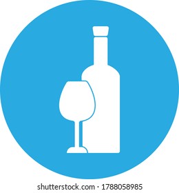 The wine icon flat style eps 10 for web design and API usage