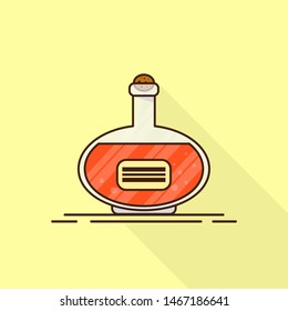 Wine icon in flat style. Vector illustration for design and web.
