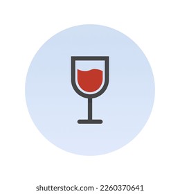 Wine icon, Flat vector illustration for web and mobile interface, EPS 10