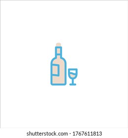 wine icon flat vector logo design trendy illustration signage symbol graphic simple