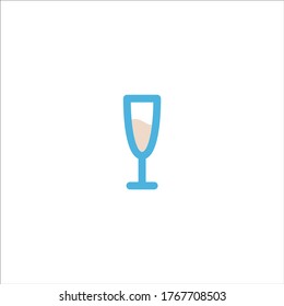 Weinsymbol flach Vektorlogo Design trendige Illustrationssymbole