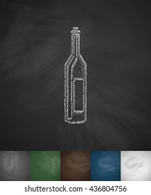 wine icon. Hand drawn vector illustration