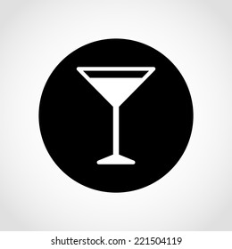 Wine Icon Isolated on White Background