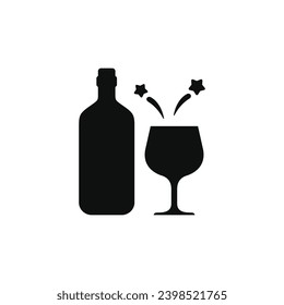 Wine icon isolated on white background. Drink icon