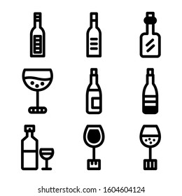 wine icon isolated sign symbol vector illustration - Collection of high quality black style vector icons
