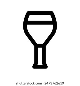 Vektorgrafik der Weinsymbol-Linienart