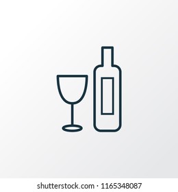 Wine icon line symbol. Premium quality isolated drink element in trendy style.