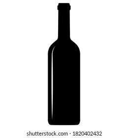 Wine icon, logo isolated on white background