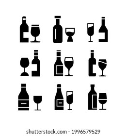 wine icon or logo isolated sign symbol vector illustration - Collection of high quality black style vector icons
