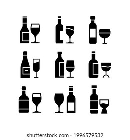 wine icon or logo isolated sign symbol vector illustration - Collection of high quality black style vector icons
