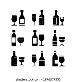 wine icon or logo isolated sign symbol vector illustration - Collection of high quality black style vector icons
