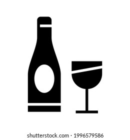 icono de vino o logotipo símbolo de signo aislado ilustración vectorial ilustración de alta calidad estilo negro vectores iconos
