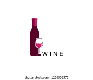 Wine icon logo template vector