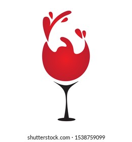 wine icon logo vector design