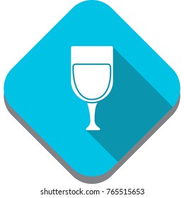wine icon with long shadow