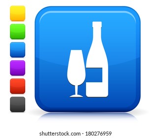 Weinsymbol auf der Square Internet Button Collection