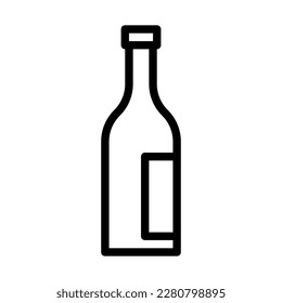 wine icon outline style easter illustration vector element and symbol perfect. Icon sign from modern collection for web.