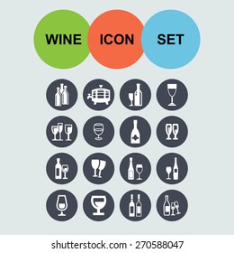 wine icon set