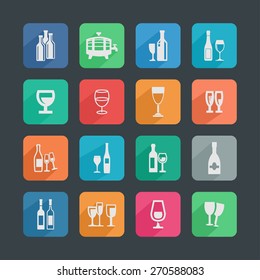 wine icon set
