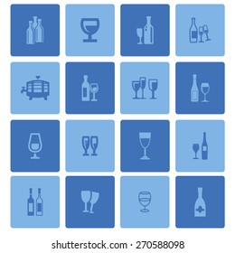 wine icon set