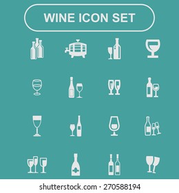 wine icon set