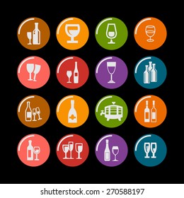 wine icon set