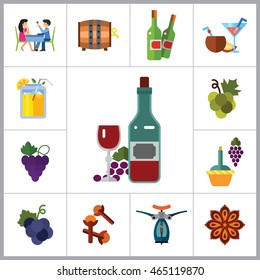 Wine Icon Set