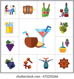 Wine Icon Set