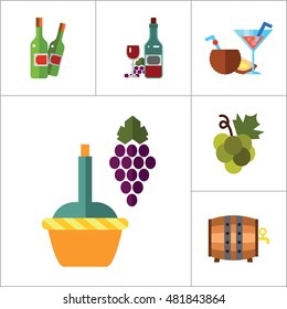 Wine Icon Set