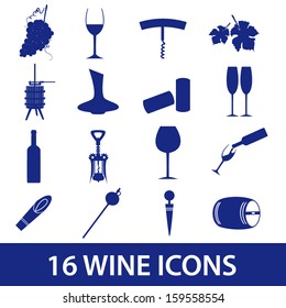 wine icon set eps10