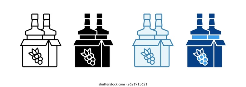 Wine Icon Set Multiple Style Collection